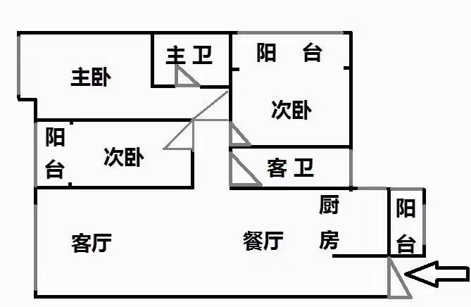西郡佳园  3室2厅2卫   54.50万客厅