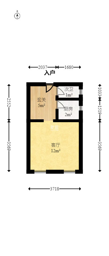 郡原广场  1室1厅1卫   52.80万
