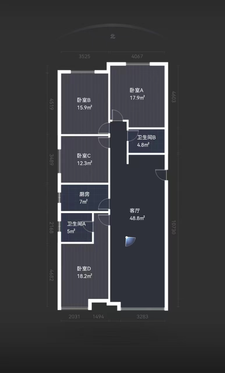 曲江华著中城  4室2厅2卫   290.00万室内图1