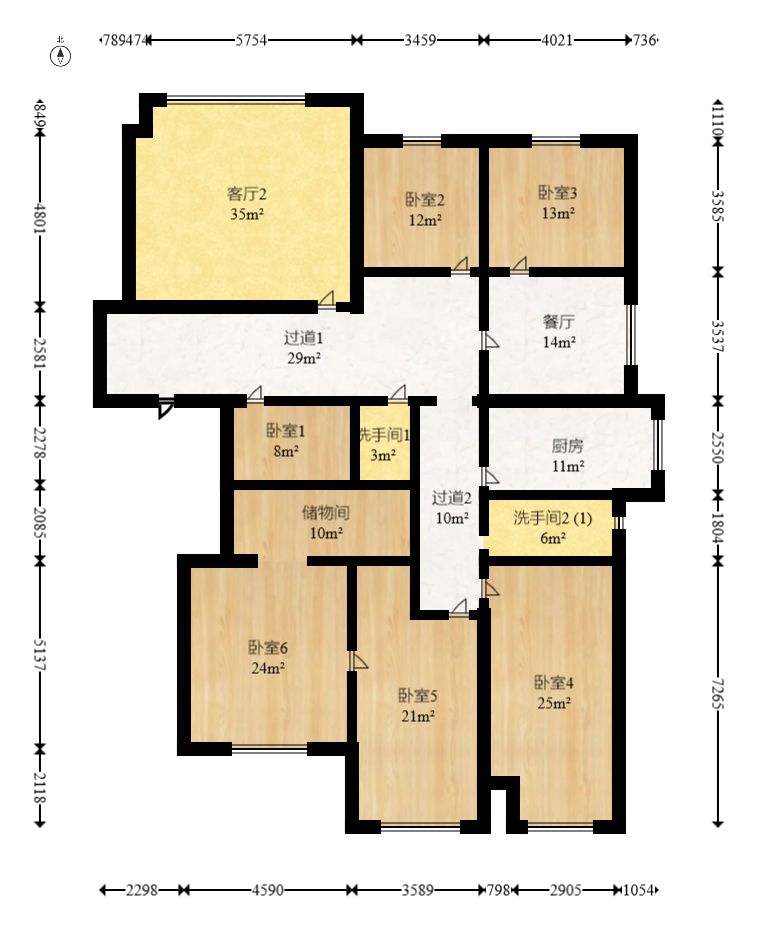 御景大厦  4室1厅1卫   150.00万室内图1