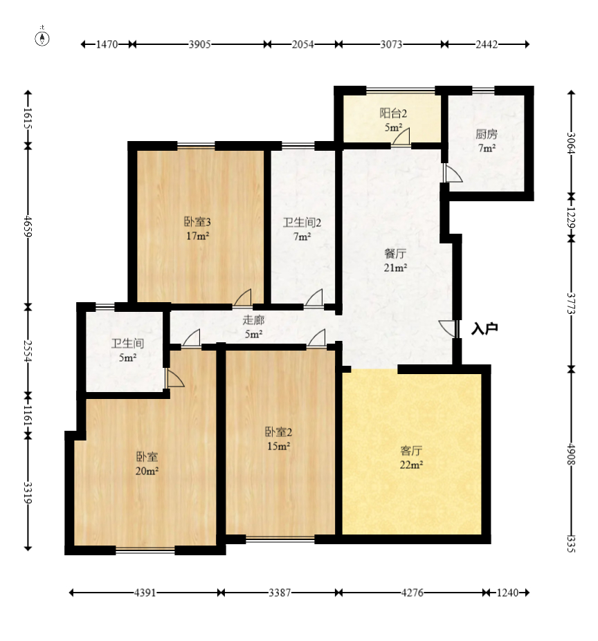 博雅湘水湾  3室2厅2卫   75.80万 博雅湘水湾  3室2厅2卫   75.80万户型图