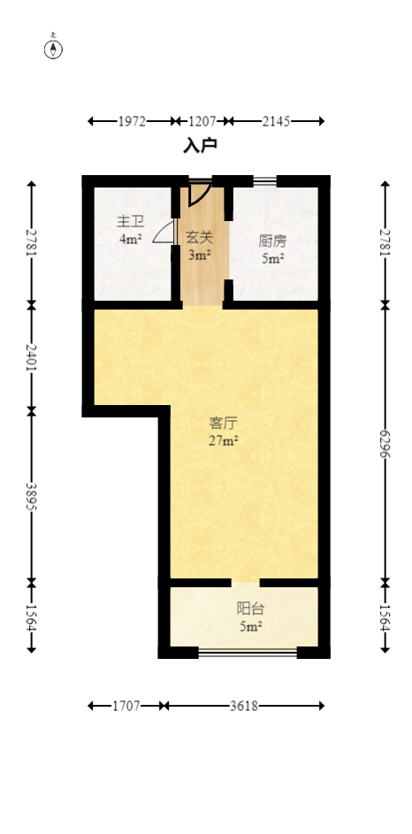 星湖湾一期 3室2厅 89.90万室内图1
