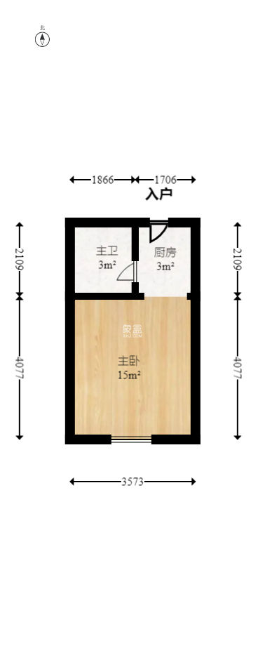 克拉美丽山庄（晟领国际）  1室1厅1卫   20.00万