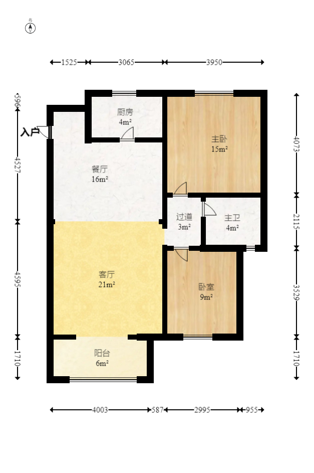 世景华庭 2室2厅1卫 1600.0元/月 世景华庭 2室2厅1卫 1600.0元/月户型图