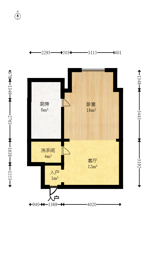 诺亚方舟大厦  1室1厅1卫   35.60万室内图1