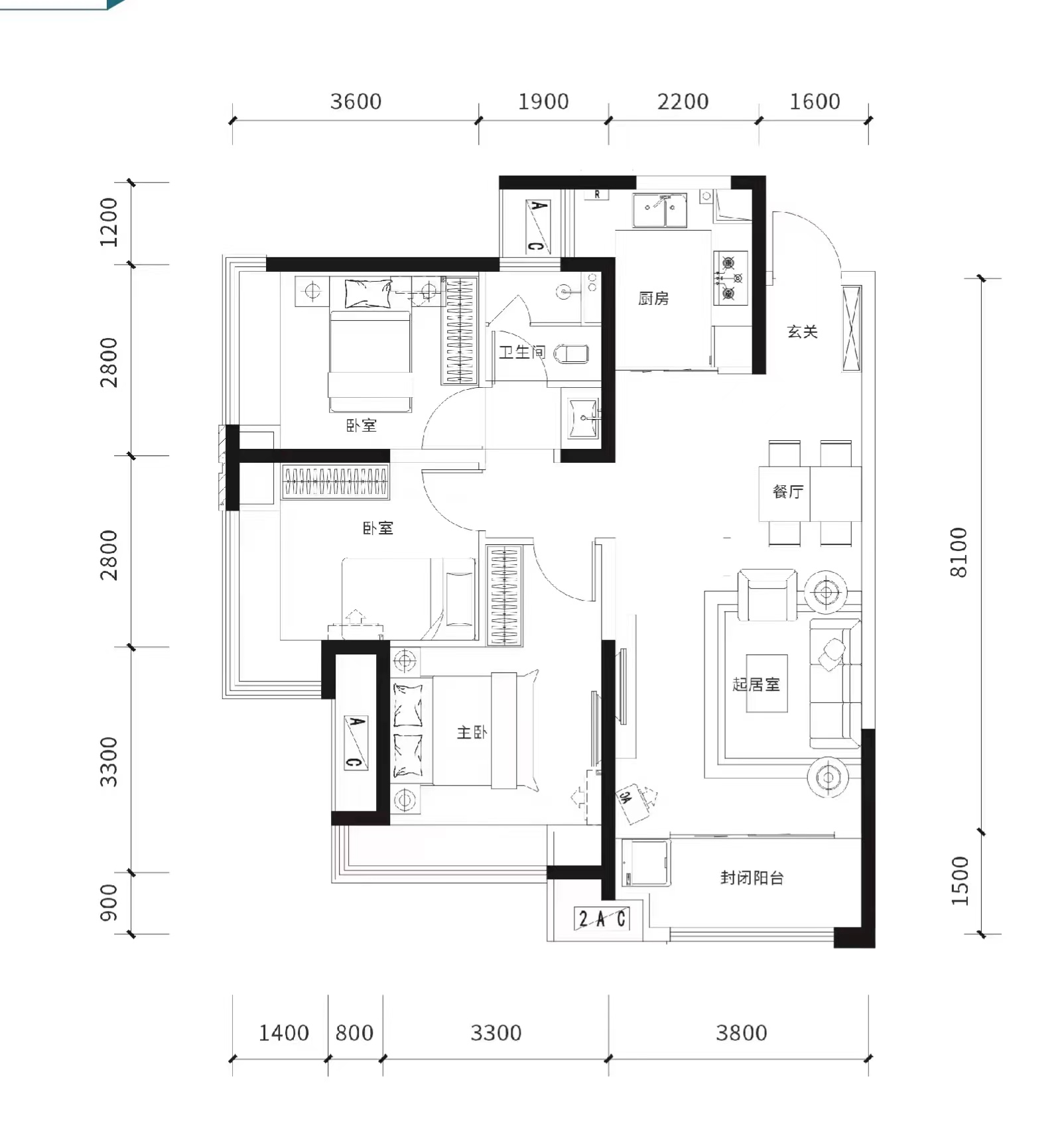 金轮津桥华府 3室2厅1卫 76.00万 金轮津桥华府 3室2厅1卫 76.00万室内图