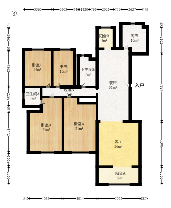 和馨佳园  4室2厅2卫   188.00万室内图1