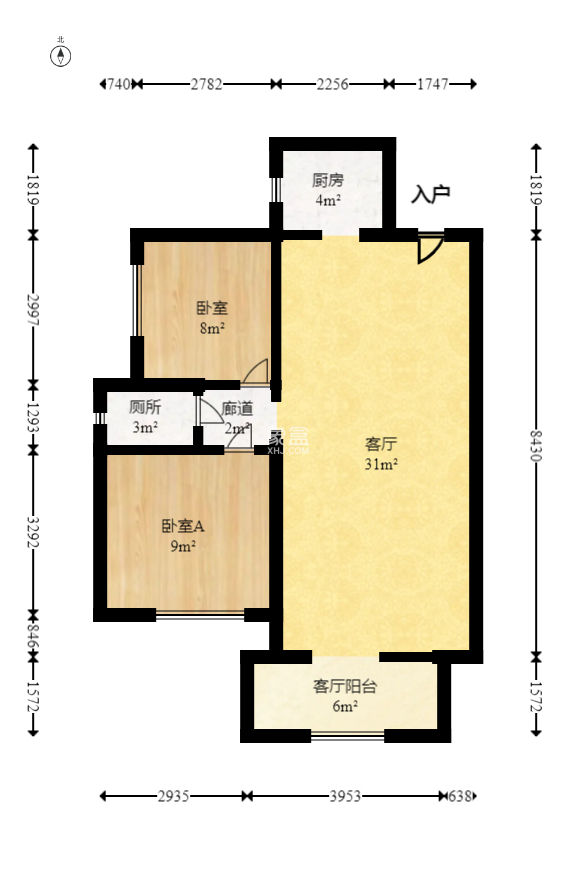 湘橋佳苑  2室1廳1衛(wèi)   85.00萬