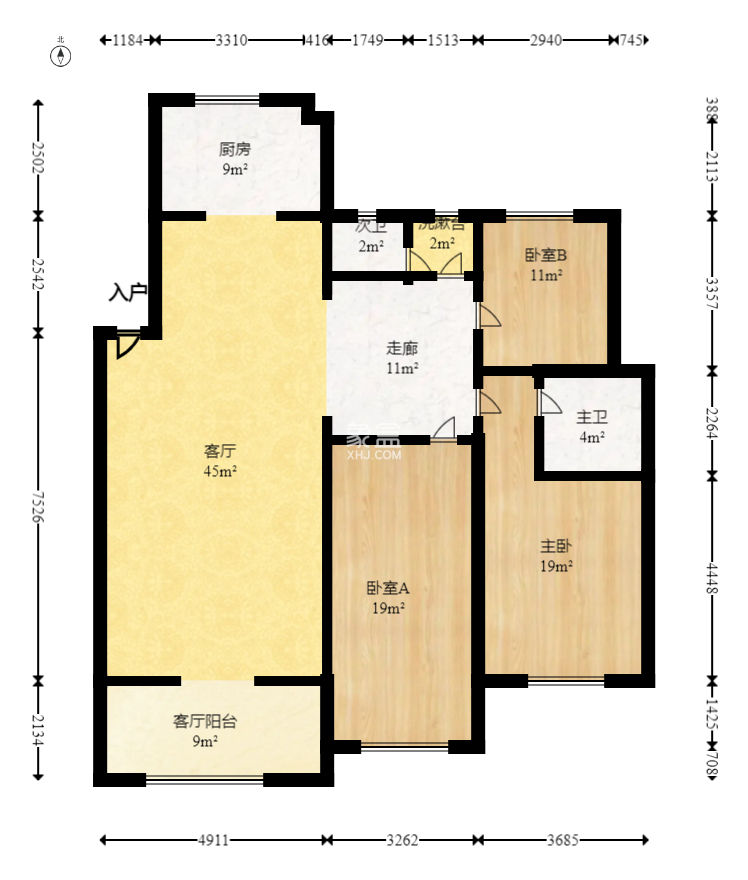 新悦家园  3室2厅2卫   128.00万