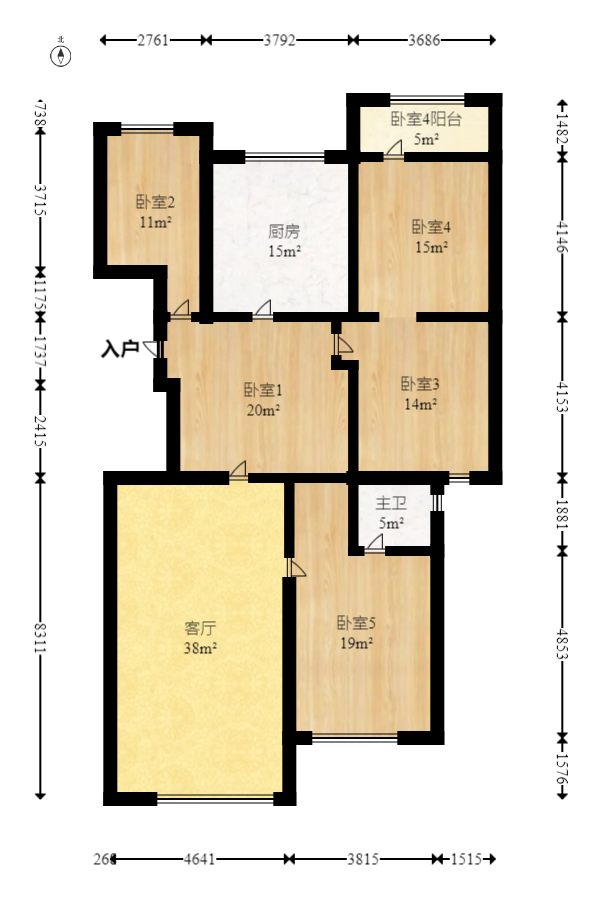活力康城  4室2廳2衛(wèi)    150.0萬(wàn)室內(nèi)圖1