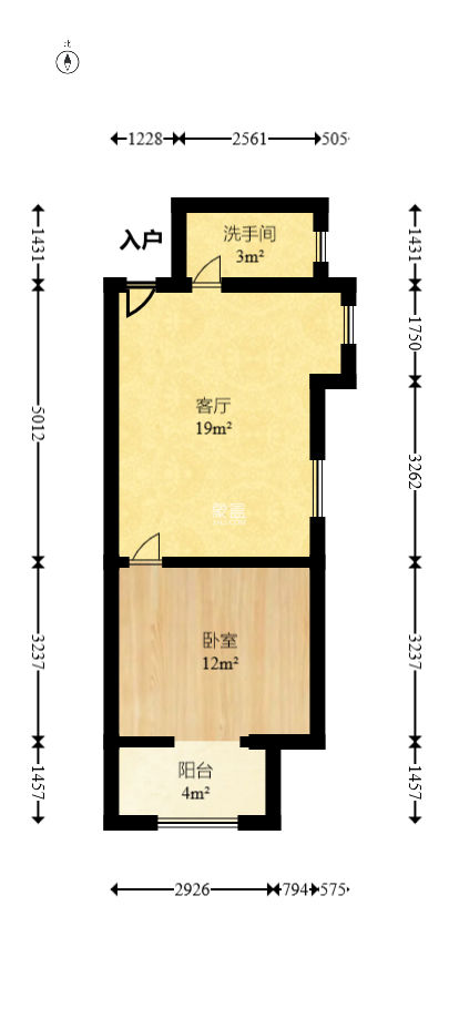 恒盛世家  1室1厅1卫   52.00万