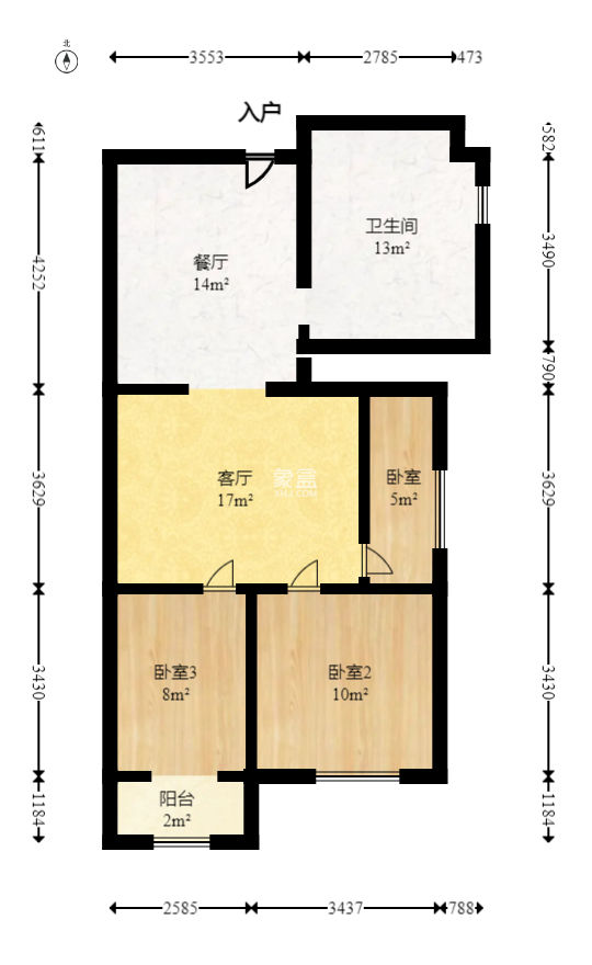 圣力华苑  3室2厅1卫   36.80万