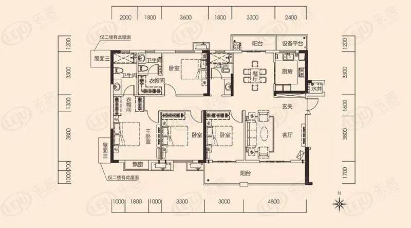 中建江湾壹号  4室2厅2卫   88.00万