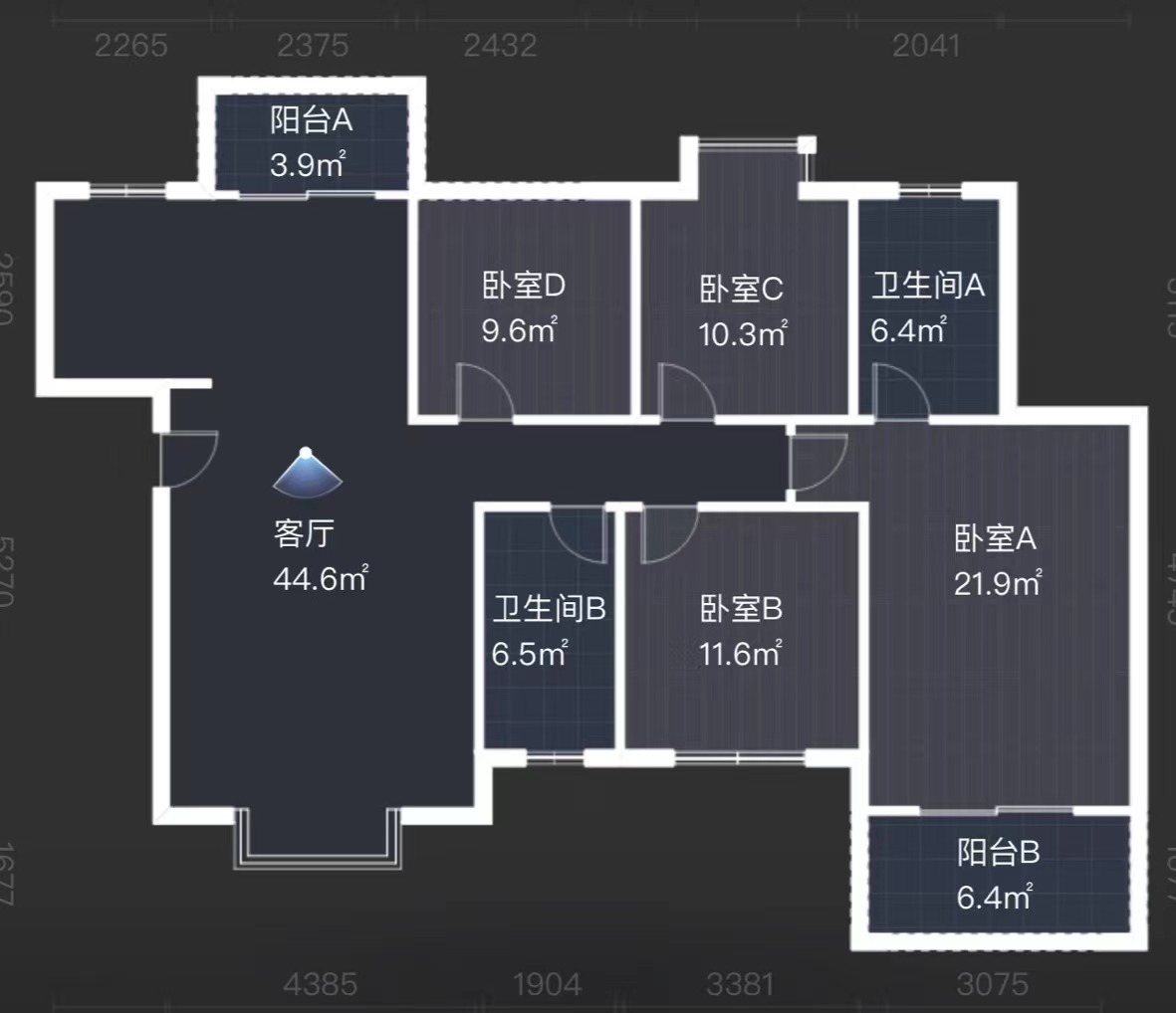 康桥美郡  4室2厅2卫   83.80万