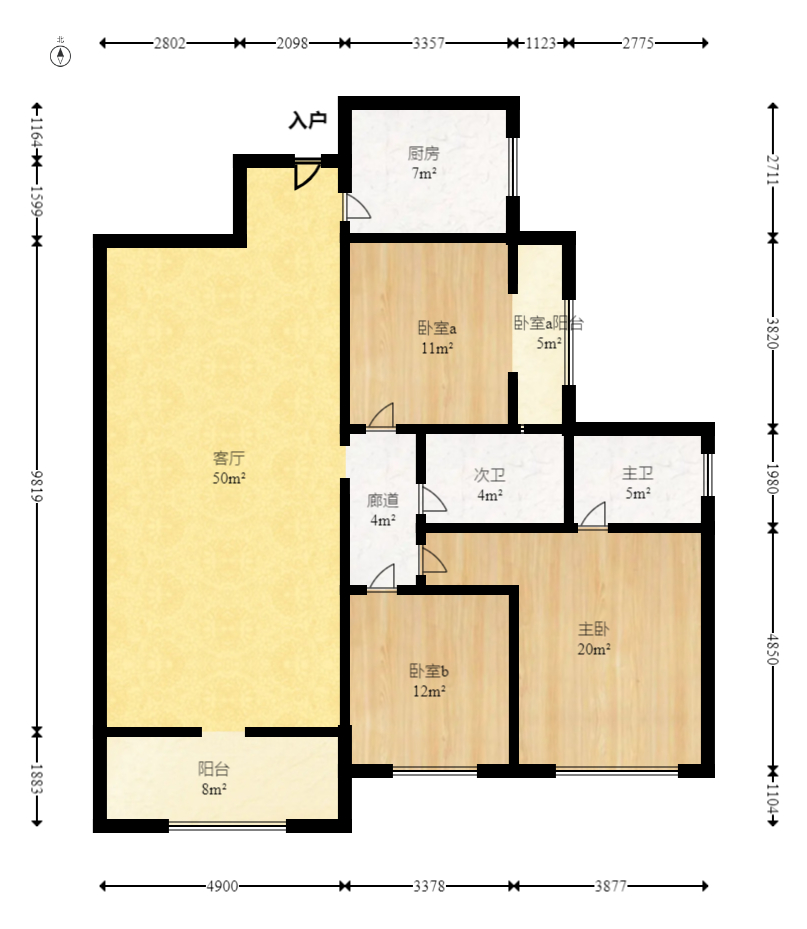 中房F联邦  3室2厅2卫    78.0万 中房F联邦  3室2厅2卫    78.0万户型图