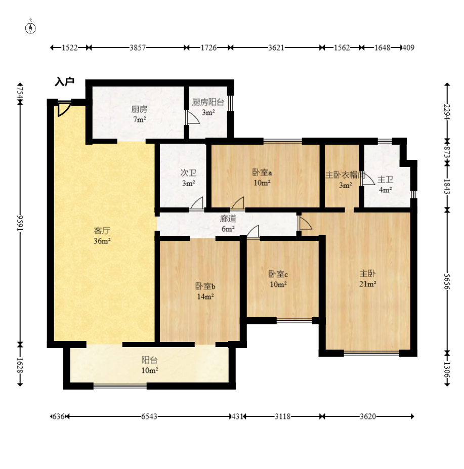 保利麓谷林语A区 4室2厅2卫 3000.0元/月 保利麓谷林语A区 4室2厅2卫 3000.0元/月户型图