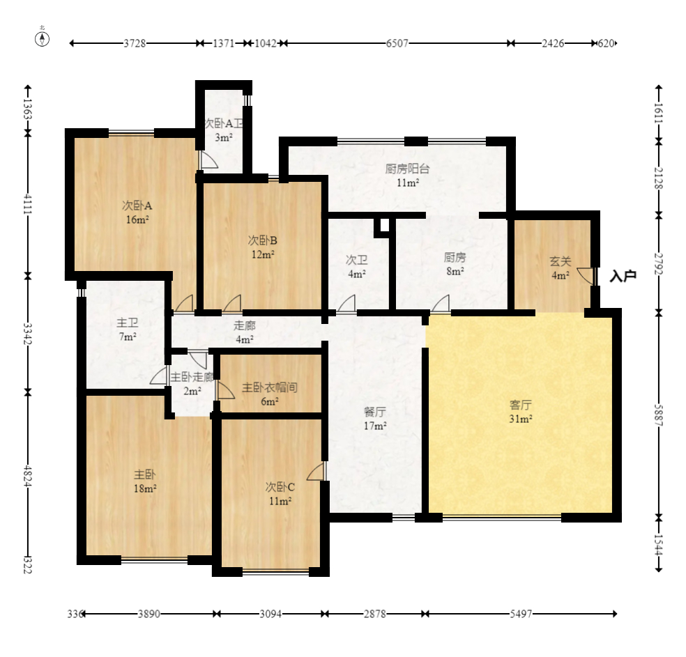 博林金谷 4室2厅2卫 268.0万 博林金谷 4室2厅2卫 268.0万户型图