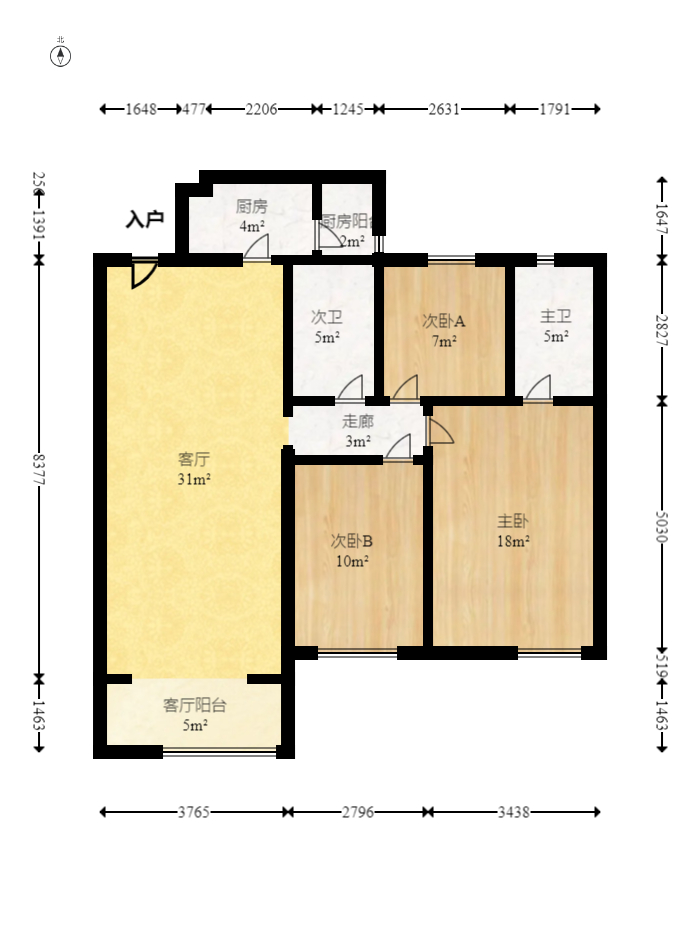 中建芙蓉嘉苑 3室2厅2卫 2000.0元/月 中建芙蓉嘉苑 3室2厅2卫 2000.0元/月户型图