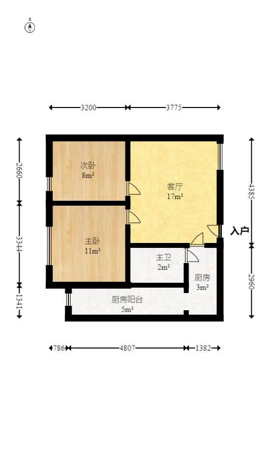 中建芙蓉工社  2室1厅1卫    64.69万室内图1