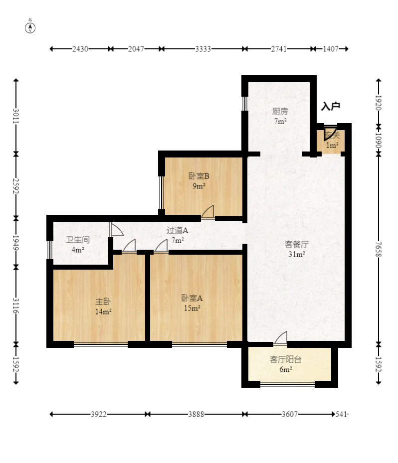 钰龙天下二期(钰龙佳园)  3室2厅1卫    3000.0元/月 钰龙天下二期(钰龙佳园)  3室2厅1卫    3000.0元/月户型图