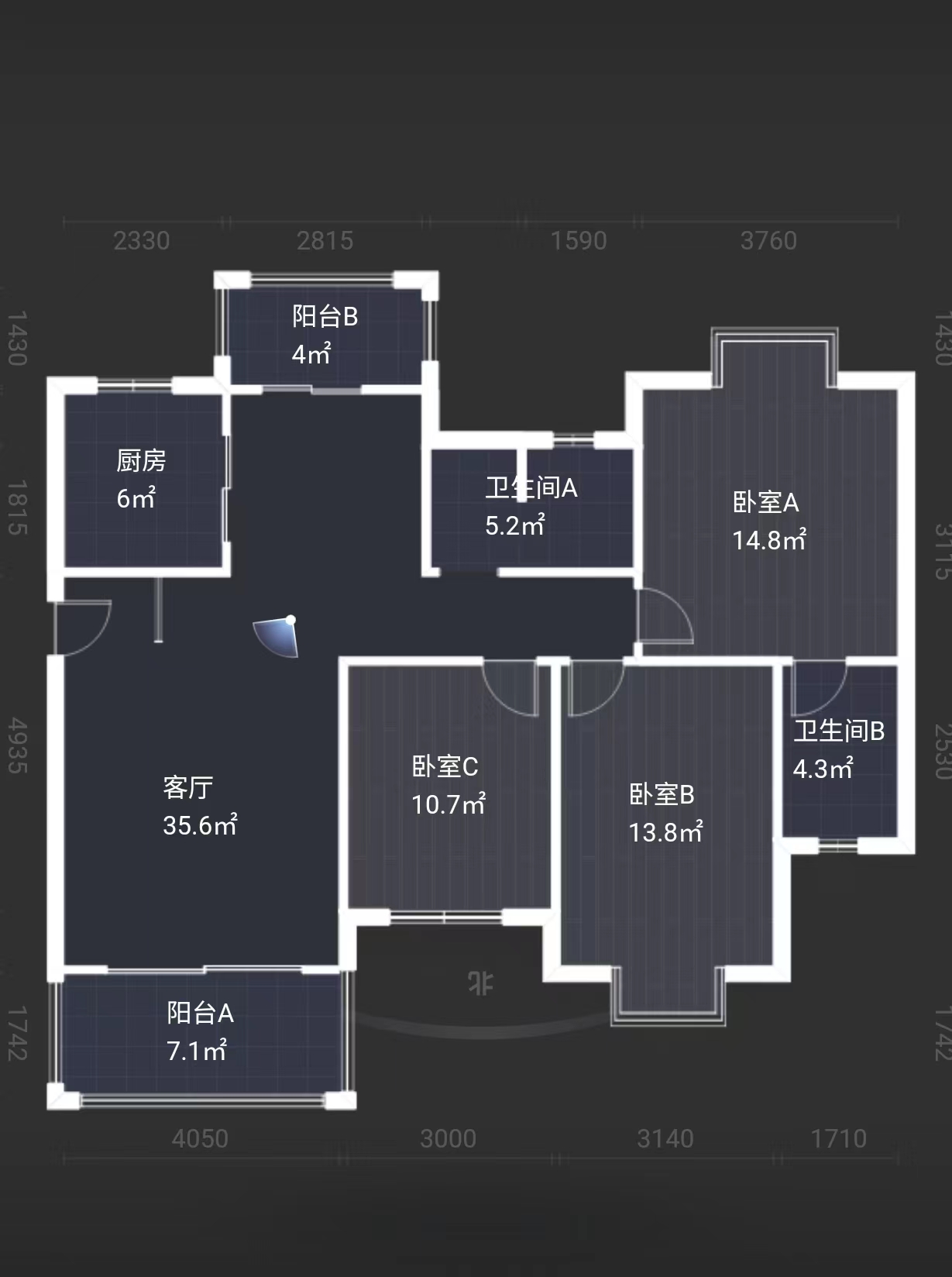 康桥美郡 3室2厅2卫 89.0万 康桥美郡 3室2厅2卫 89.0万室内图
