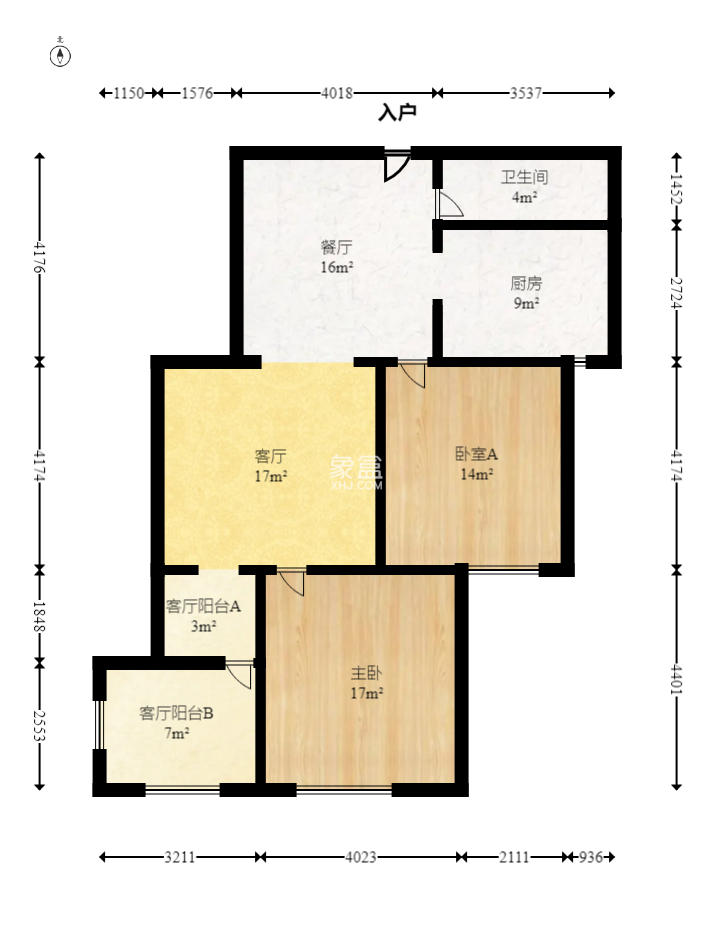 长房时代城 2室2厅1卫 2800.0元/月 长房时代城 2室2厅1卫 2800.0元/月户型图