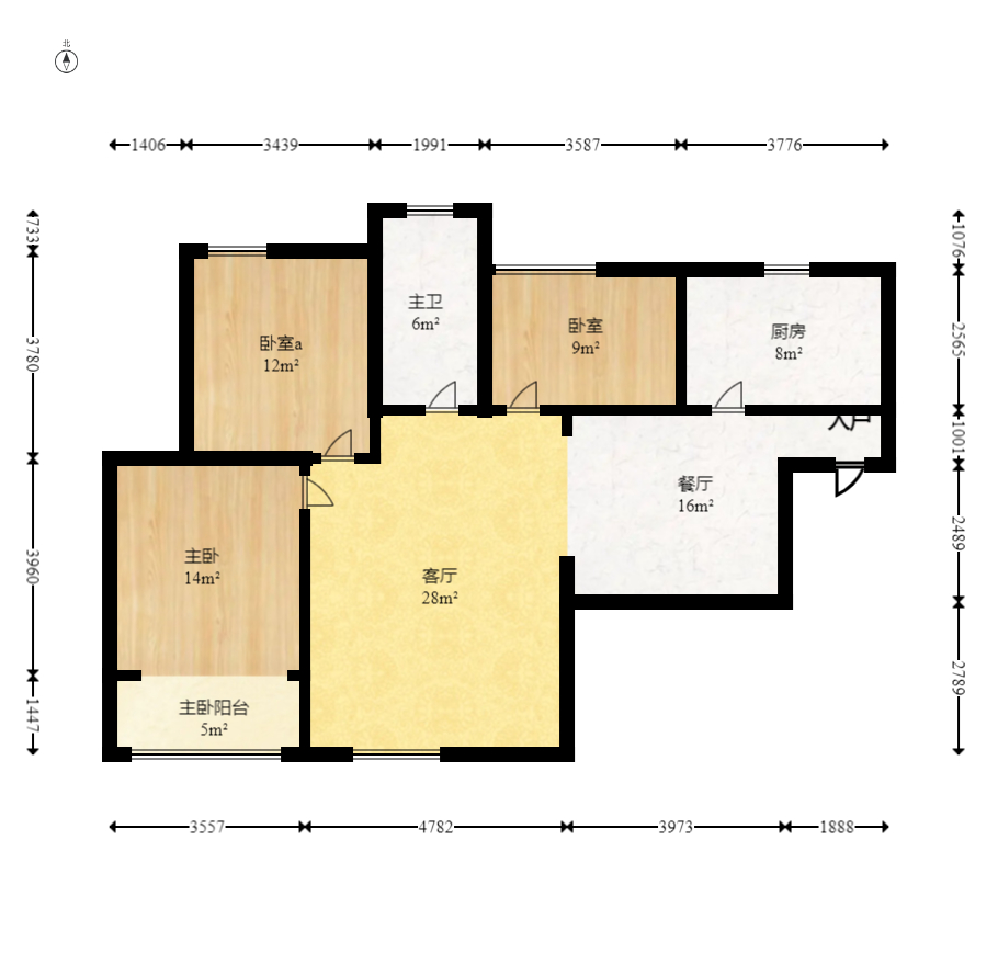 山水湾 1室2厅1卫 1600.0元/月 山水湾 1室2厅1卫 1600.0元/月户型图
