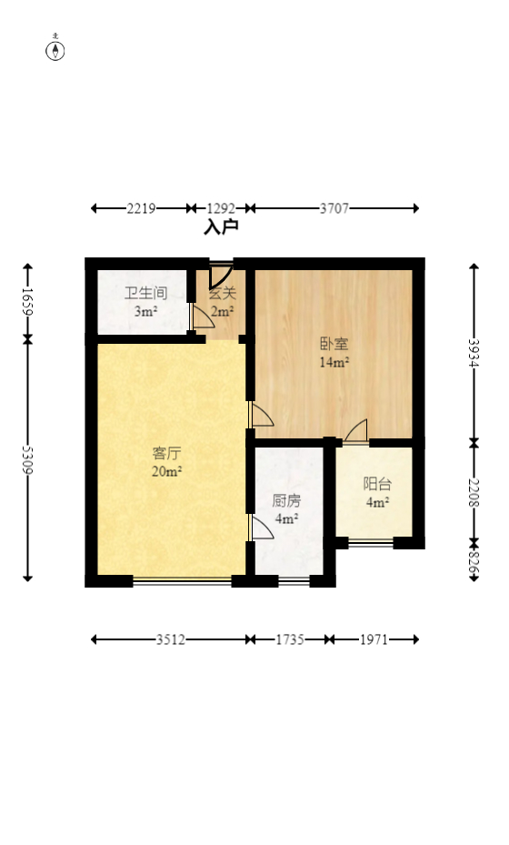 湘熙水郡(观澜海赋家园) 1室1厅1卫 1650.0元/月 湘熙水郡(观澜海赋家园) 1室1厅1卫 1650.0元/月户型图
