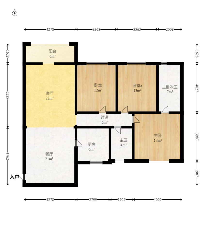 筑梦园  3室2厅2卫    89.8万室内图1