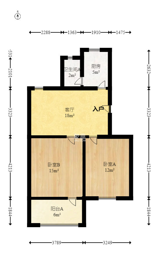 天心丽城  2室2厅1卫   45.00万