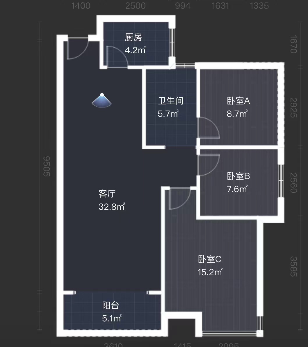 桂花城 3室2厅1卫 61.0万 桂花城 3室2厅1卫 61.0万室内图