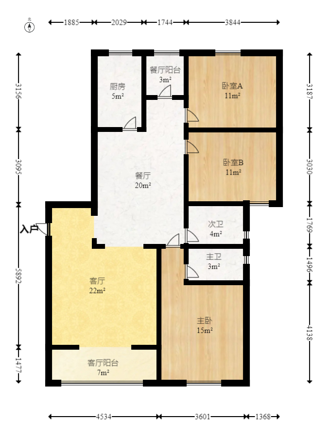 克拉美丽山庄(晟领国际) 3室2厅1卫 118.0万 克拉美丽山庄(晟领国际) 3室2厅1卫 118.0万户型图