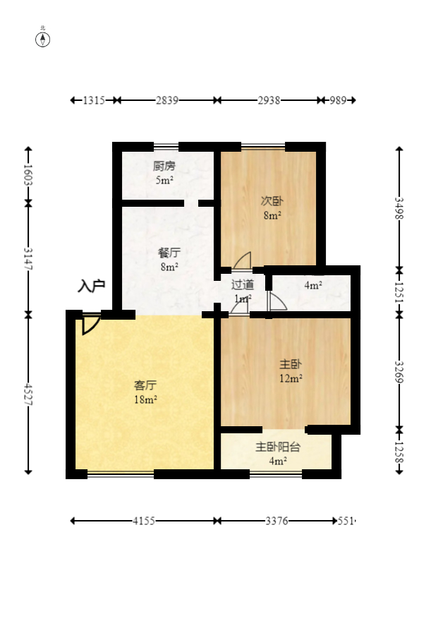 金麓西岸和苑 2室1厅 55.90万室内图1
