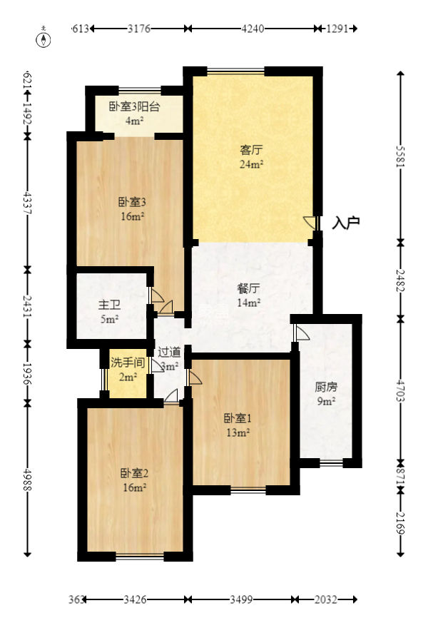 湘江锦绣  3室2厅2卫   121.00万