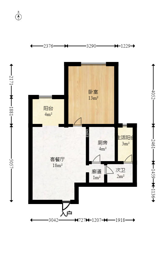 麓谷星辰  1室1廳1衛(wèi)   51.80萬