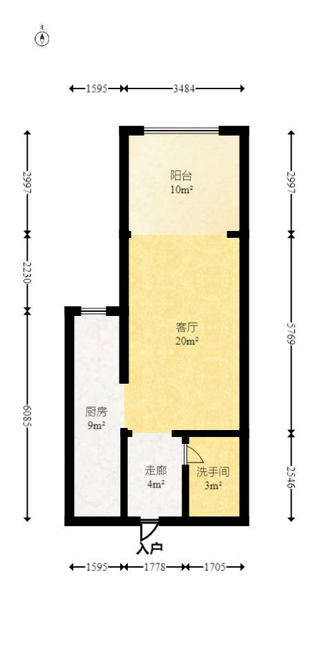 湘水和天下  1室1厅1卫    34.8万室内图1