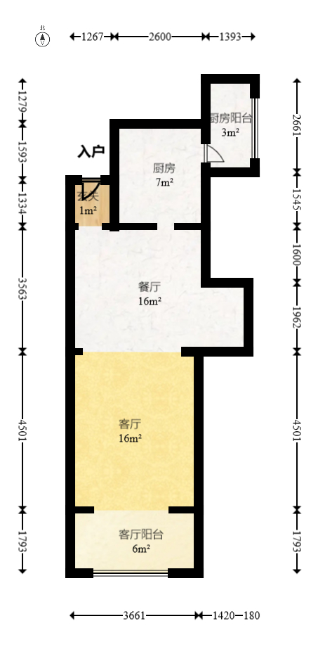诚兴园  2室2厅1卫   68.00万室内图1