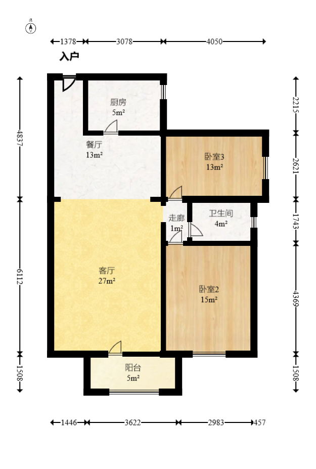 方略学府佳境 2室1厅1卫 48.00万 方略学府佳境 2室1厅1卫 48.00万户型图