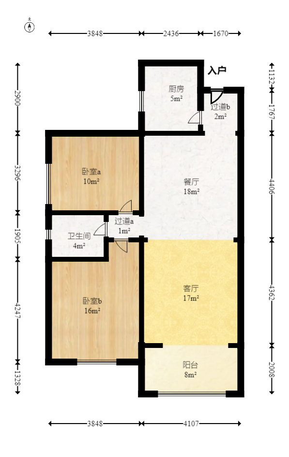 凱富漫城  2室2廳1衛(wèi)    50.0萬室內(nèi)圖1