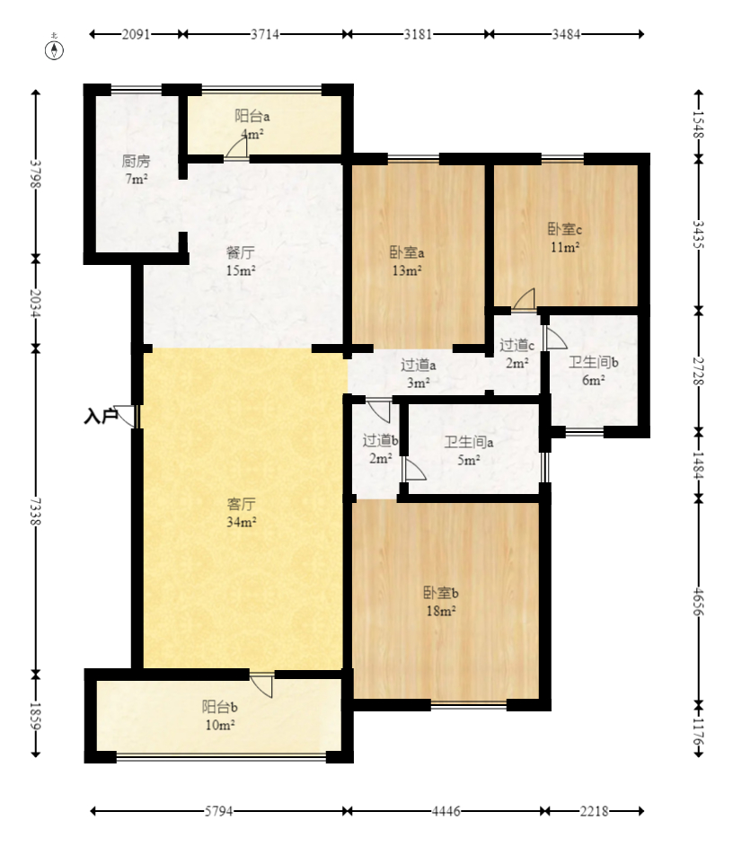 南湖雅苑 5室2厅2卫 158.00万 南湖雅苑 5室2厅2卫 158.00万户型图