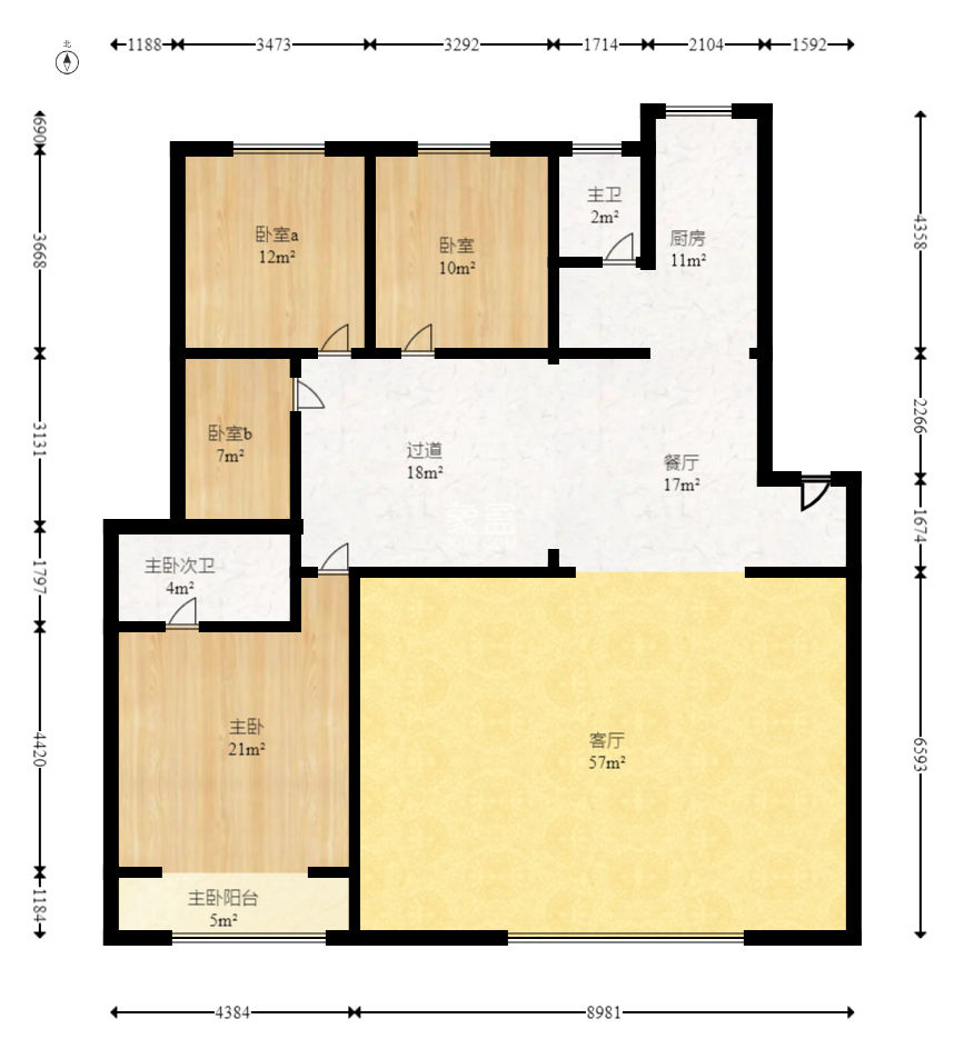 欣安小区  4室2厅2卫   69.80万