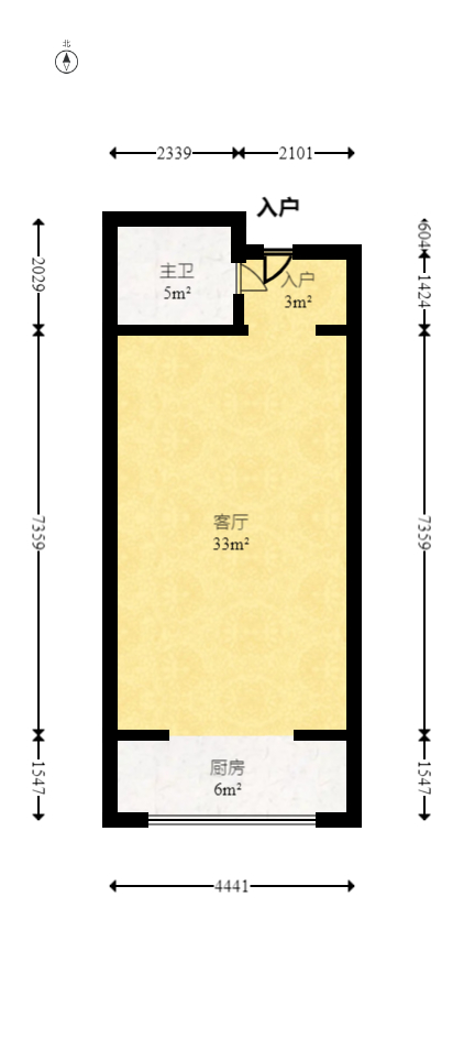 尚都花园城  1室1厅1卫   19.80万室内图1