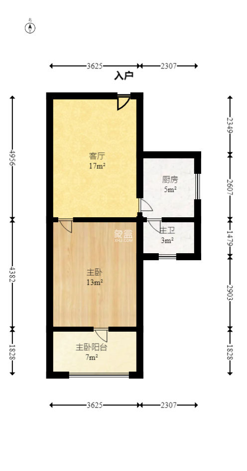 四村街社區(qū)  1室1廳1衛(wèi)   34.00萬