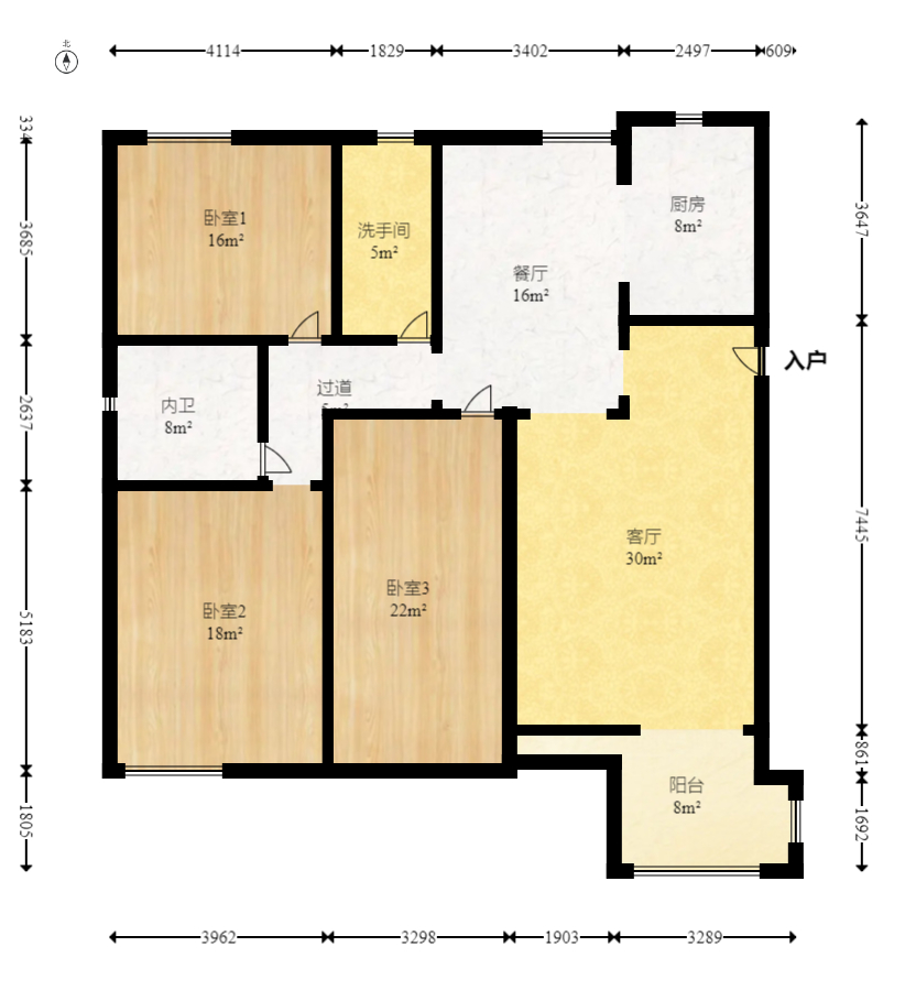 西街花园  4室2厅2卫   248.00万室内图1