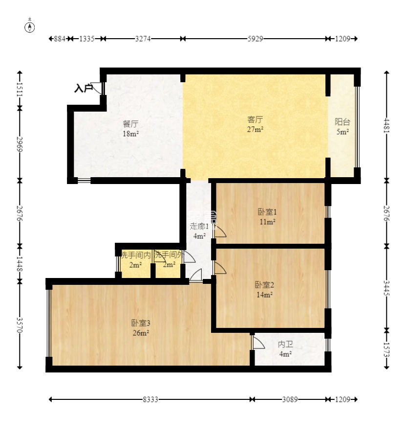 康欣園  3室2廳2衛(wèi)   98.00萬
