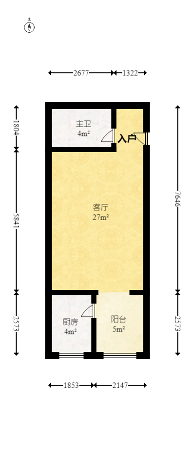 未来漫城 1室1厅1卫 28.00万 未来漫城 1室1厅1卫 28.00万户型图