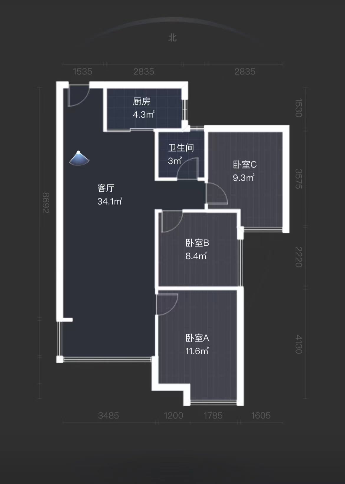 蓝溪谷 1室1厅1卫 54.00万 蓝溪谷 1室1厅1卫 54.00万室内图