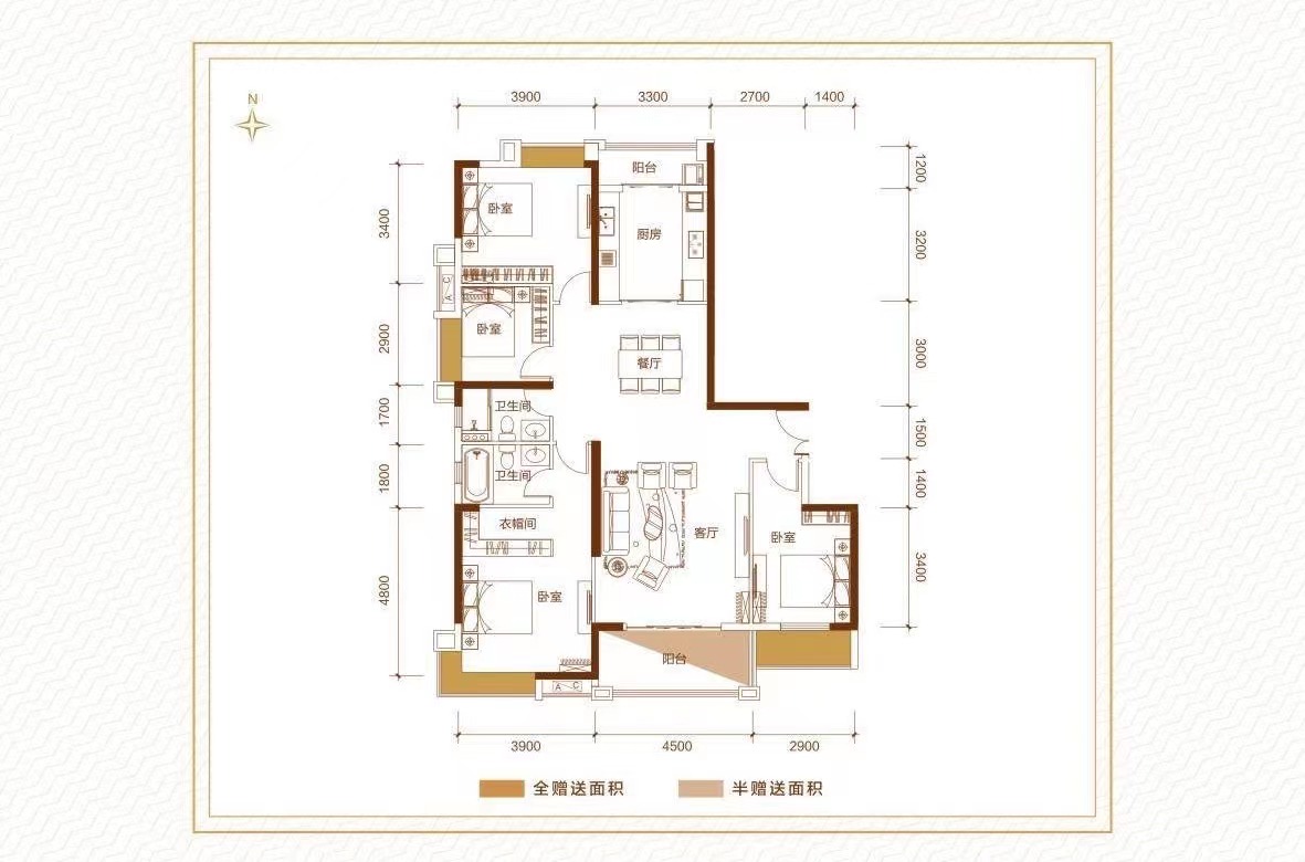 奥园养生城  4室2厅2卫   108.00万