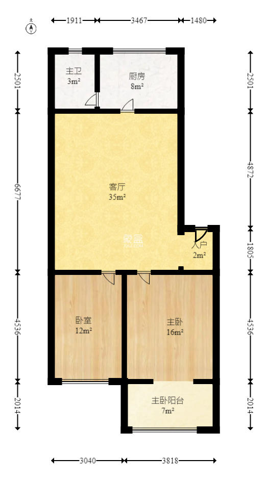 湘绣城  2室2厅1卫   39.30万室内图1