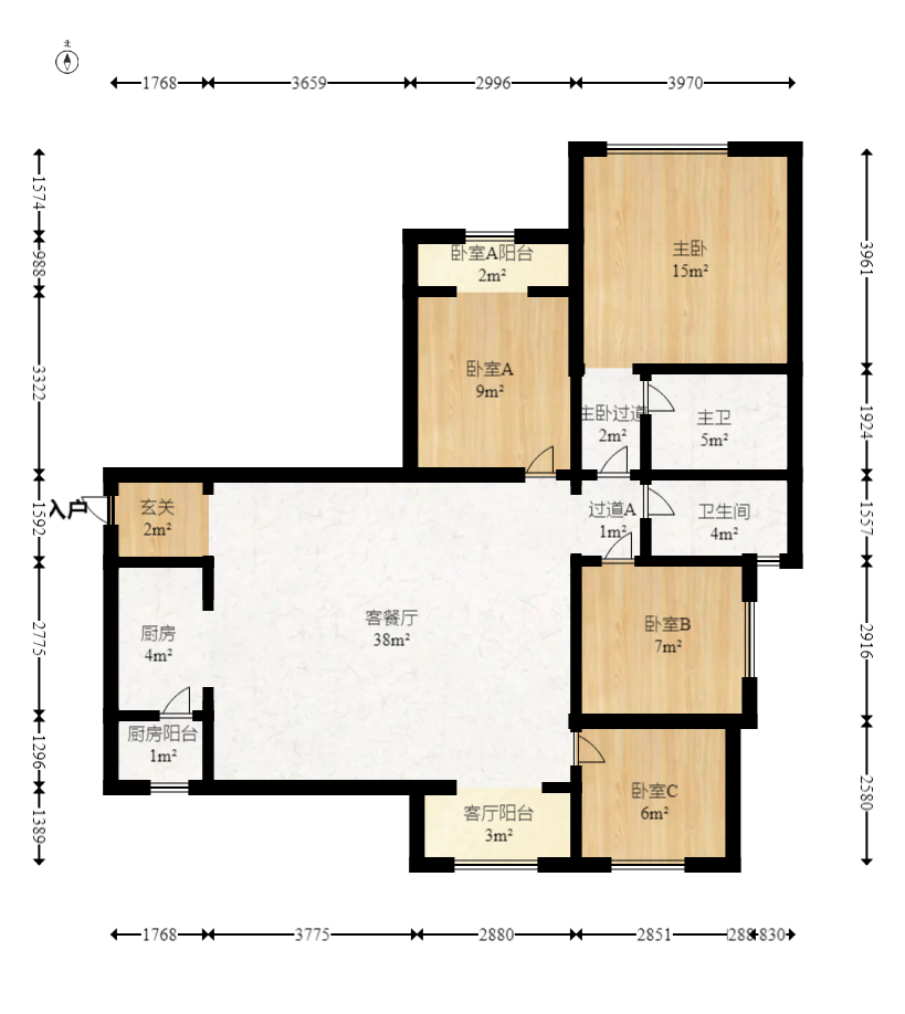 广泰锦苑  4室2厅2卫    98.0万 广泰锦苑  4室2厅2卫    98.0万户型图